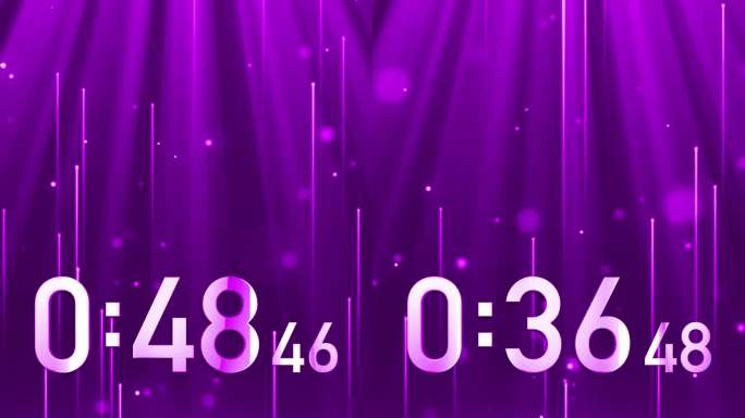 高端粉紫色1分钟液晶倒计时毫秒竖屏