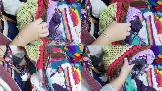 女人的手编织