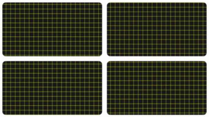 网格运动黑色背景4k的抽象边框