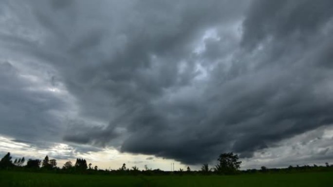 风暴云时间流逝暴雨将临大气活动云团