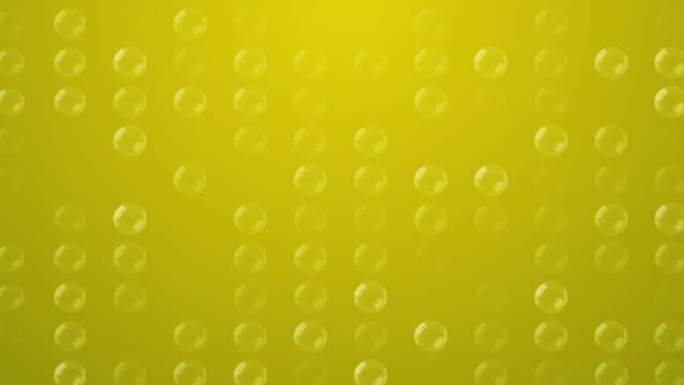 黄色背景上的软气泡泡沫上升动画股票视频-氧气在海洋或游泳池下产生泡沫动画-气泡碳酸水-玻璃微距拍摄