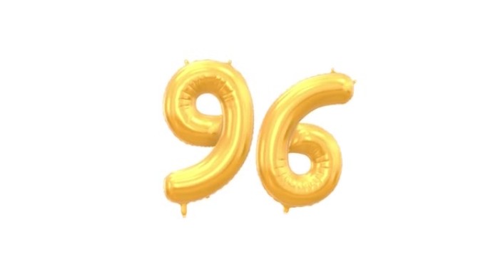 编号为96的氦金气球。循环动画。
