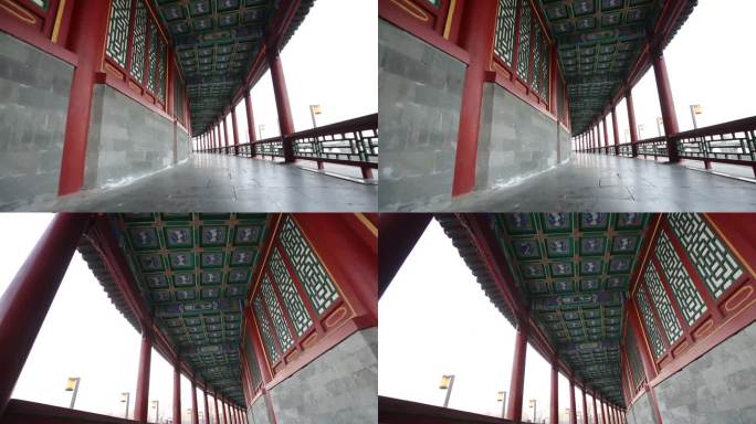 北京 北海公园走廊 长廊 廊道C008