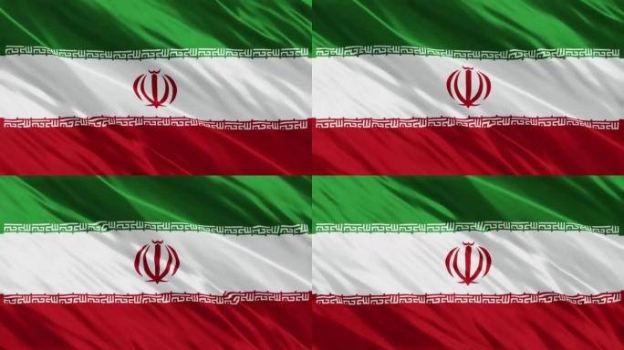 4K伊朗国旗动画库存视频-伊朗国旗挥舞-伊朗国旗库存视频