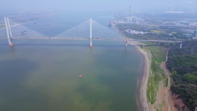 [4K]航拍素材.铜陵长江大桥春色
