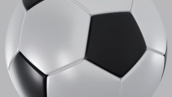特写旋转白黑足球球循环动画背景