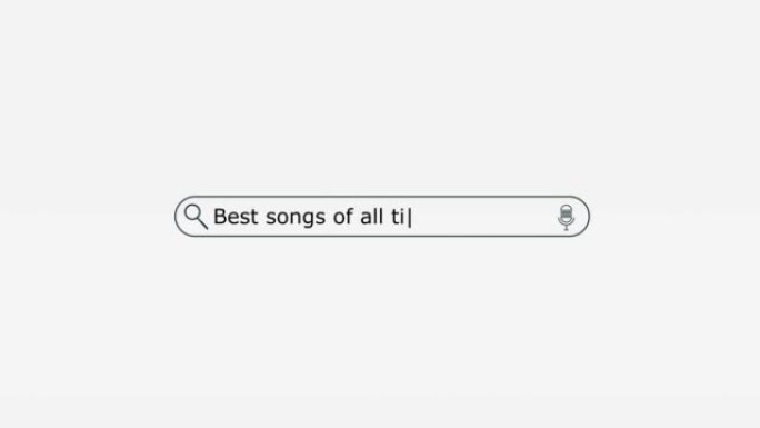 最佳歌曲的所有时间键入在搜索引擎栏上的数字屏幕股票视频