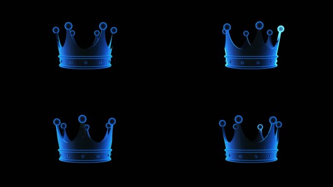 皇冠蓝色科技线条激光扫描通道素材