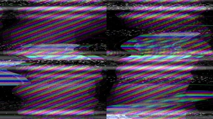故障电视静态噪声失真信号问题错误视频损坏复古风格80年代