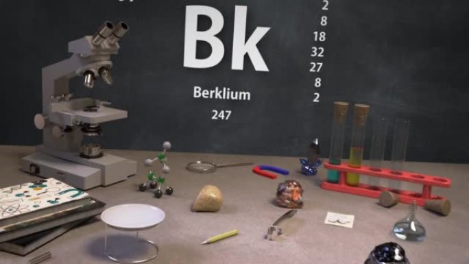元素97元素周期表信息图的Bk Berklium