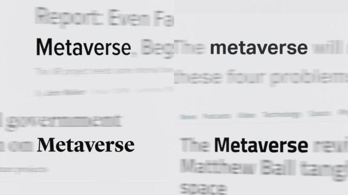 文章和正文中的Metaverse