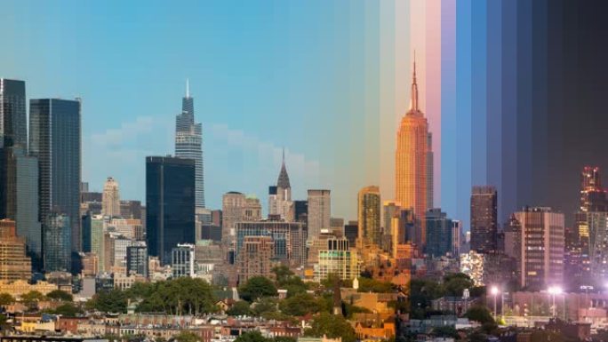 纽约市中心-最高的摩天大楼-时间片