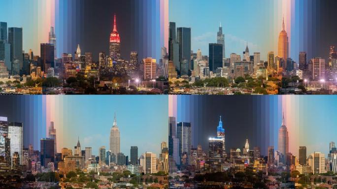 纽约市中心-最高的摩天大楼-时间片