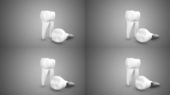 人类牙齿和假牙的概念