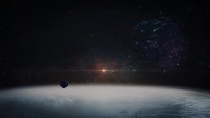 仙女座和星星的空间背景-电影拍摄。空间观。3d动画