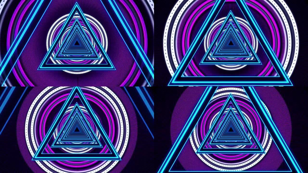 霓虹三角环动画视频设计
