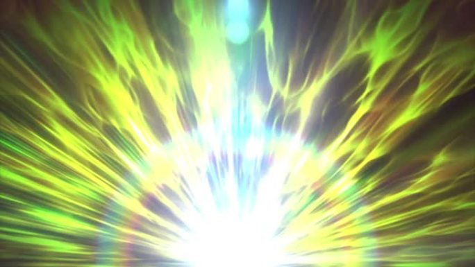 绿光爆裂火花隧道粒子动画