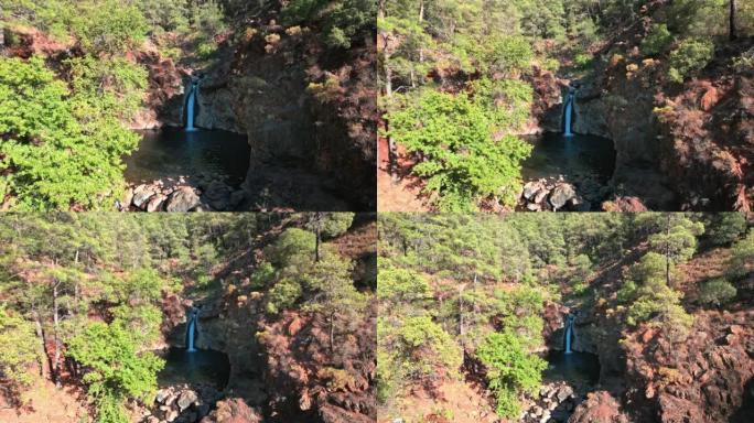 托帕拉尔瀑布高山流水绿水青山