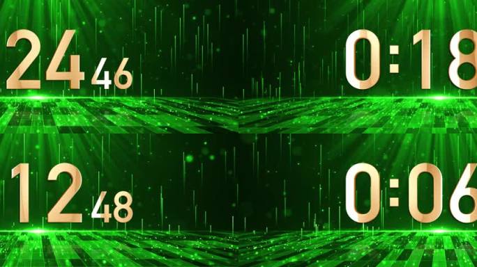 高端绿色30秒钟钟液晶倒计时毫秒宽屏