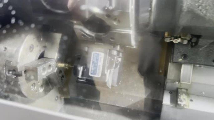 数控车床生产金属玻璃特写数控机床