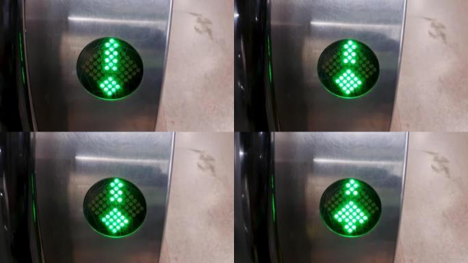 显示隔离移动自动扶梯绿色照明指示灯