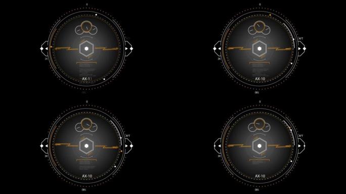 Hitech风格技术平视显示器元件