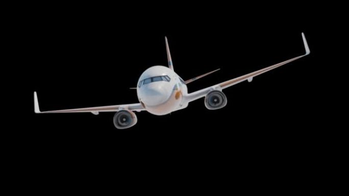 Boing 737飞行-客机透明三维模型