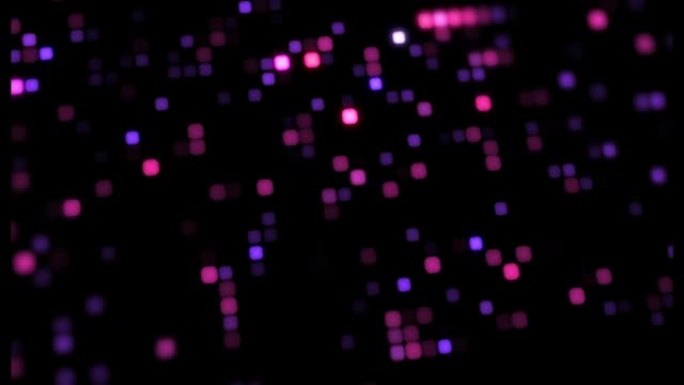 4k数字技术粉色紫色方形和圆点移动抽象背景