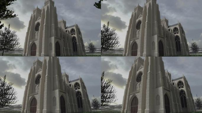 哥特式大教堂的动画