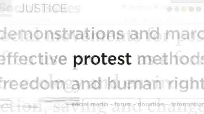 标题标题媒体与抗议和罢工无缝循环