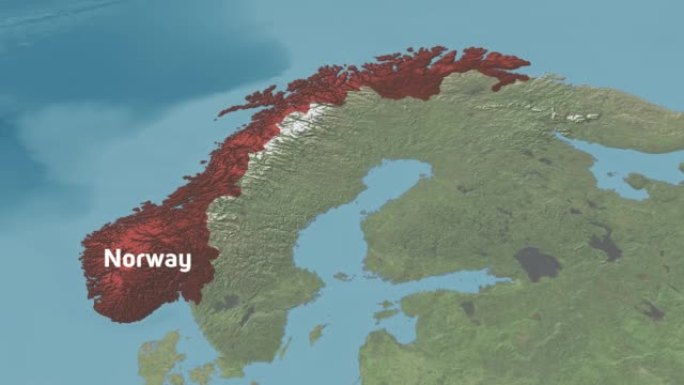 挪威用文字放大世界地图