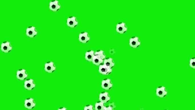 绿屏动画插图足球。对于元素背景模板业务，web和banner。运行文本