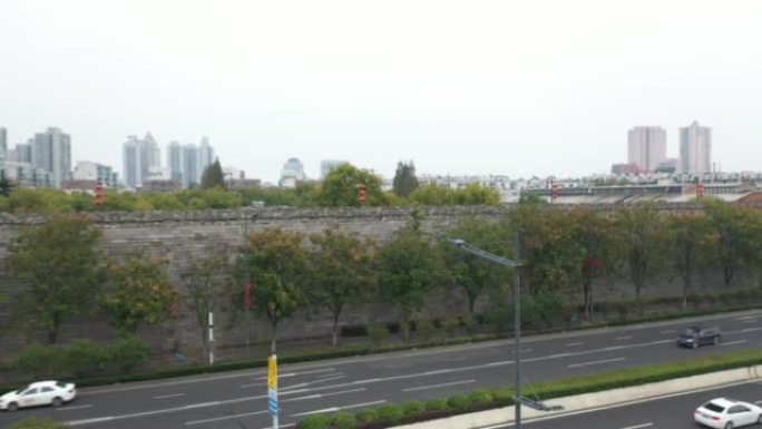 南京城内旧城墙鸟瞰图