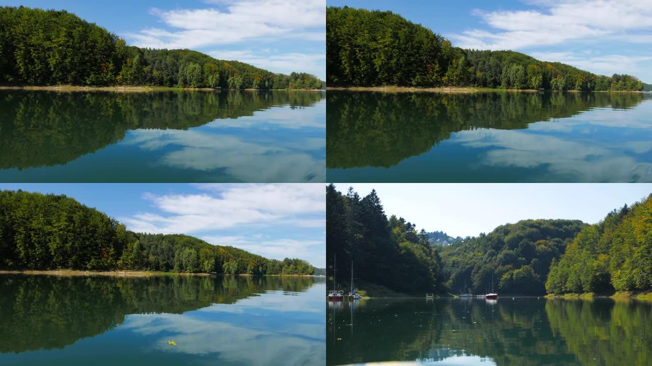 沃特水坝和索利纳湖，比什兹扎迪山脉的人工湖。波兰