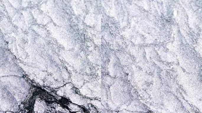 垂直视频冻结抽象背景雪冰