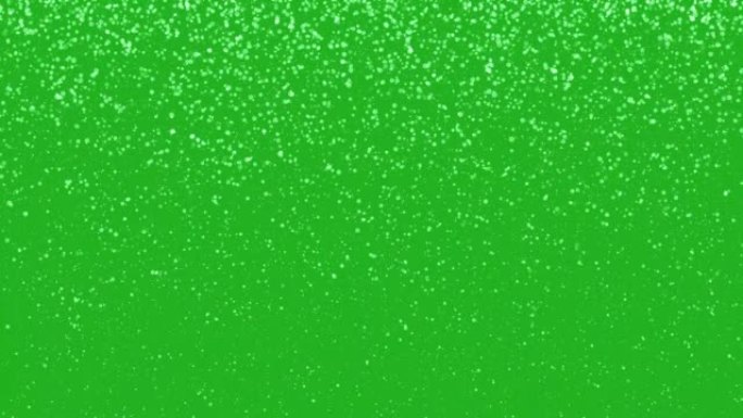 飘落的雪花绿屏运动图形