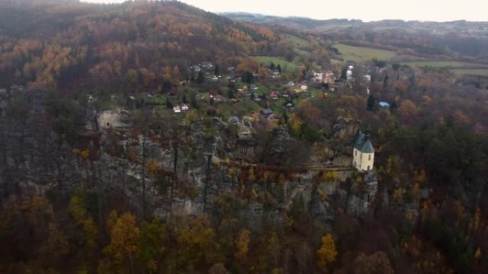 捷克共和国马拉斯卡拉风景的美丽无人机拍摄