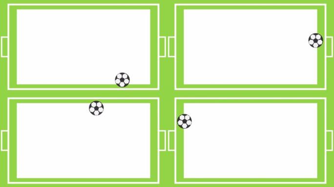 足球在旋转时移动的框架 (透明背景)