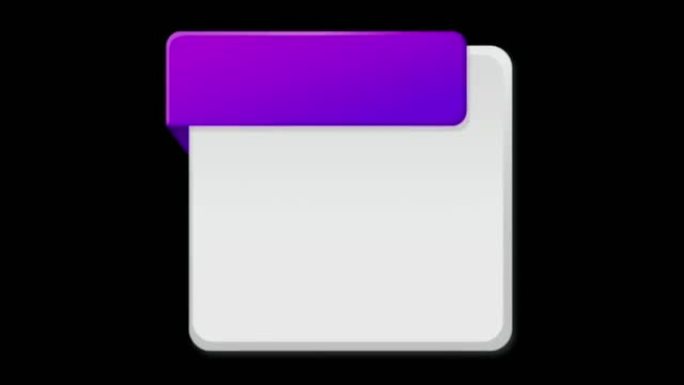 动画紫色空格键文本信息图表模板现代风格隔离在黑屏上。