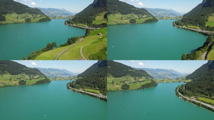 瑞士上瓦尔登伦湖的风景