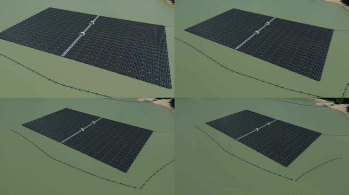 浮动太阳能电池板农场