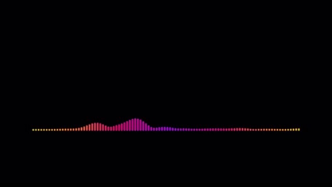 黑色背景上的声音或音频波形。声波设计。4k视频。