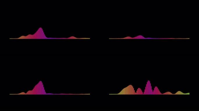 黑色背景上的声音或音频波形。声波设计。4k视频。