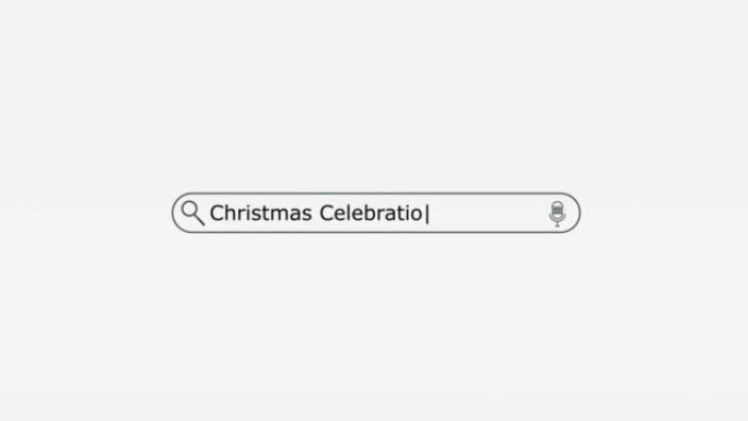 圣诞节庆祝活动在数字屏幕股票视频的搜索引擎栏中输入