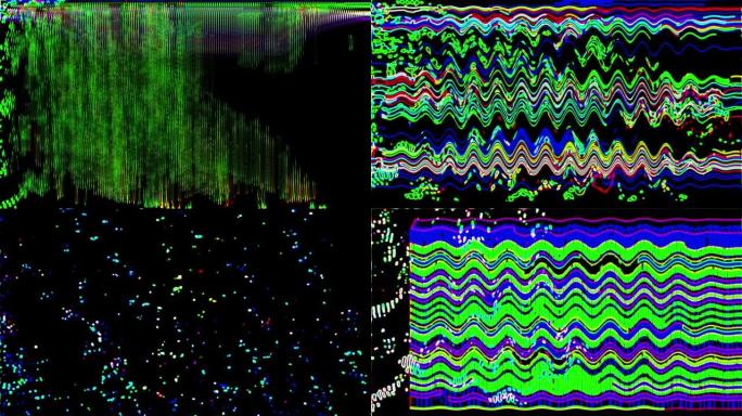 数字像素噪声毛刺错误视频损坏复古风格80年代