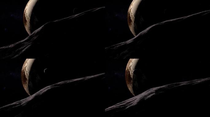 225088共工矮行星表面与冥王星行星和向流月