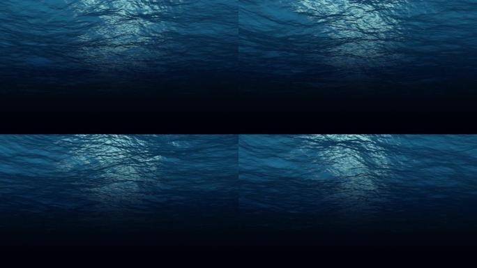 海水水下背景无缝循环4K