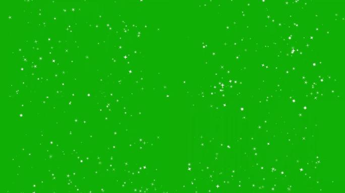 绿屏背景的新星运动图形