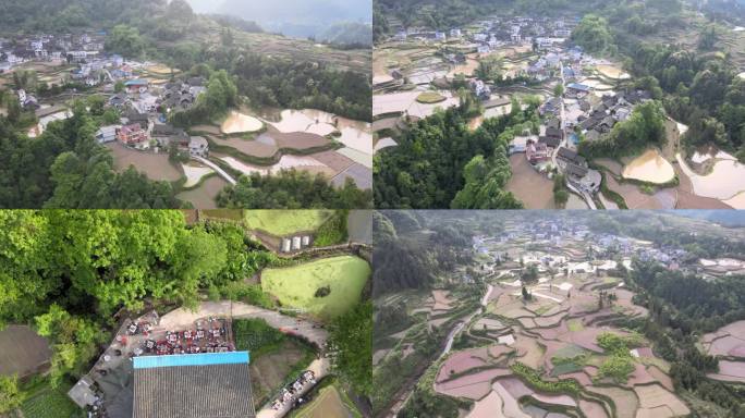贵州少数民族村落航拍
