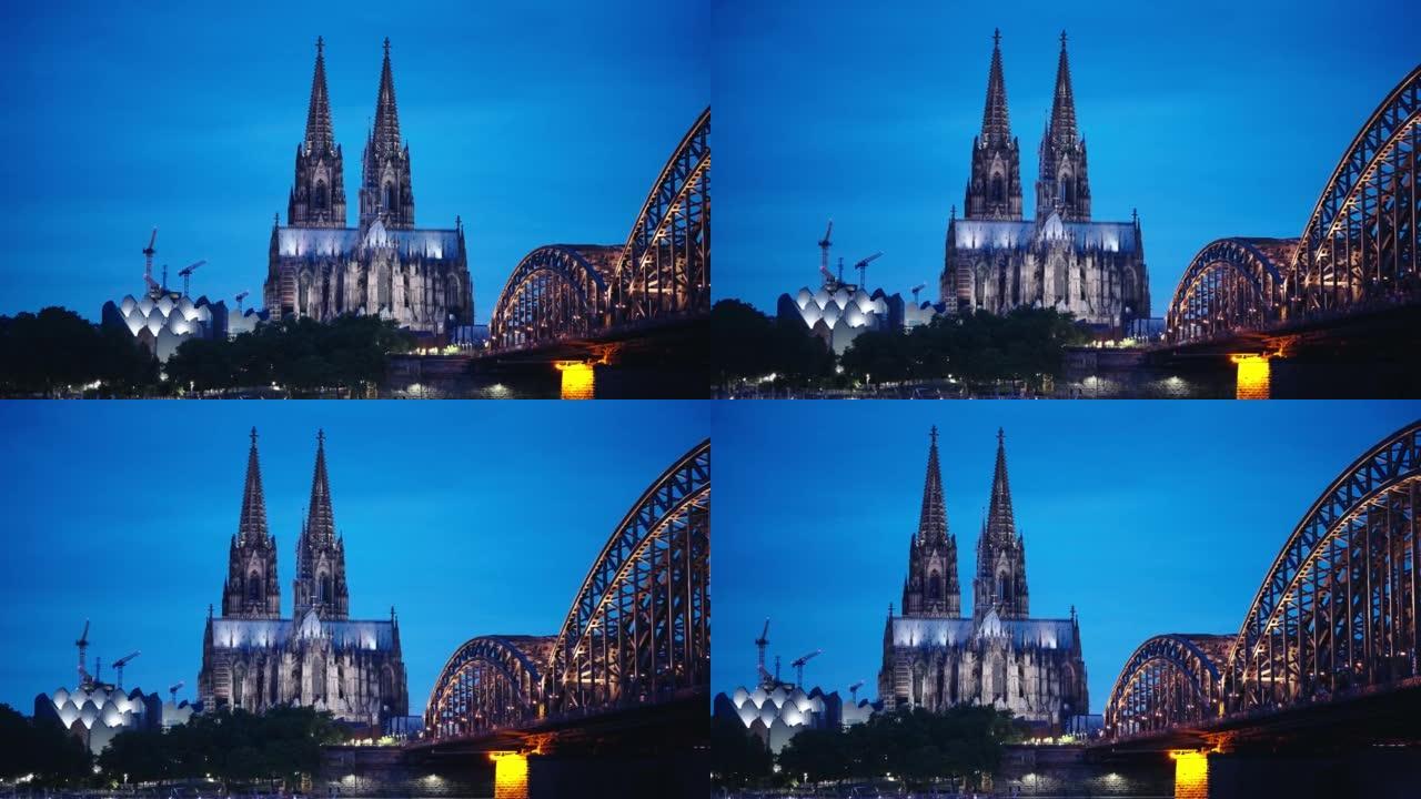 德国科隆多姆大教堂夜景